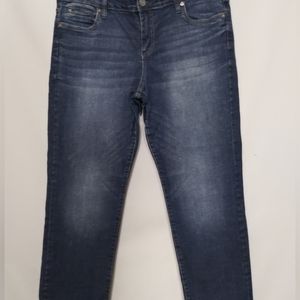Kut From The Kloth Jeans Womens Size 12 Blue Straight Button 5 Pockets